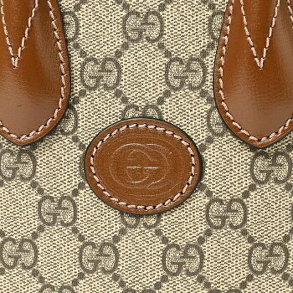 Gucci Tote Bag Interlocking GG Supreme Square Shoulder - Picture 6 of 6
